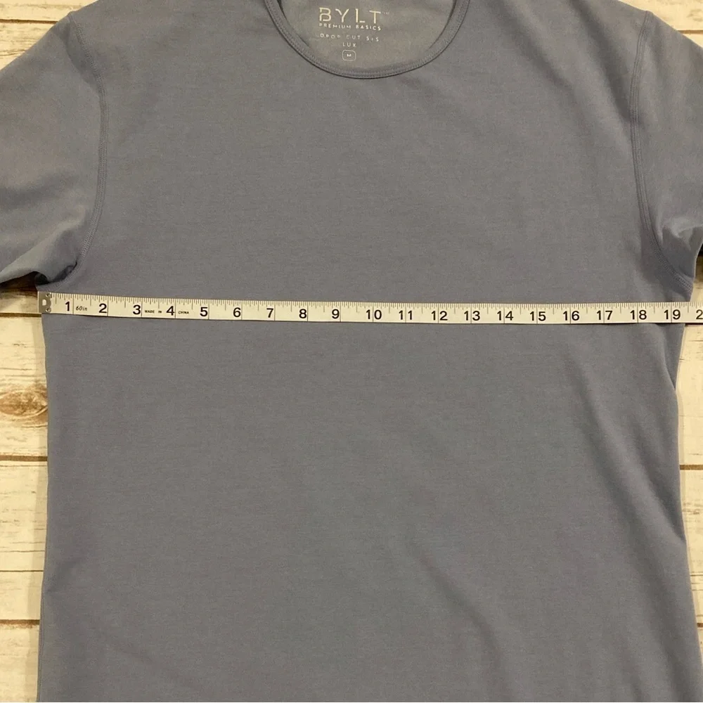 BYLT Basics Drop-Cut Lux Shirt Blue Medium